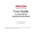 Ricoh IM 9000T User Manual