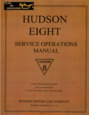 Hudson 1933 Eight Service & Operating Manual