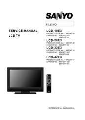 Sanyo LCD-26E3 Service Manual
