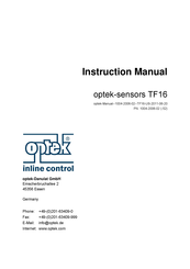 Optek TF16-HT-PV Instruction Manual