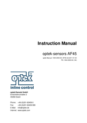 Optek AF45 Instruction Manual