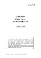 Ulvac CRYOPUMP CRYO-U 18H Instruction Manual