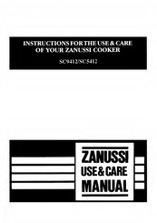 Zanussi SC5412 Instructions For The Use & Care