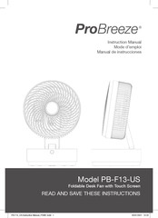 ProBreeze PB-F13-US Instruction Manual