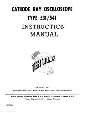 Tektronix 541 Instruction Manual