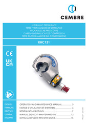 Cembre RHC131 Operation And Maintenance Manual