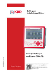 KBR multimess F144-PQ Quick Manual
