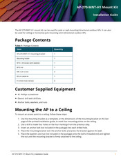 Aruba AP-270-MNT-H1 Installation Manual