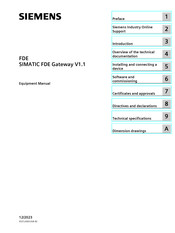 Siemens SIMATIC FDE Gateway V1.1 Equipment Manual