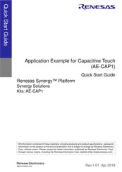 Renesas Synergy AE-CAP1 Quick Start Manual