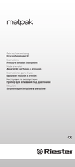 Riester metpak Instructions Manual