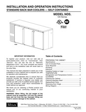Perlick CS Series Installation And Operation Instruction Manual