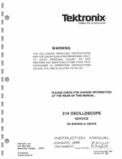 Tektronix 214 Manual