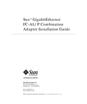 Sun Microsystems GigabitEthernet FC-AL/P Combination Adapter Installation Manual