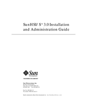 Sun Microsystems SunHSI/S 3.0 Installation And Administration Manual