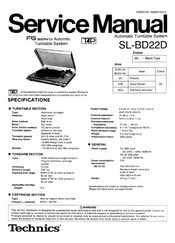 Technics SL-BD22D Service Manual