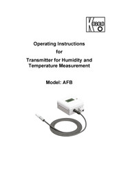Kobold AFB Operating Instructions Manual