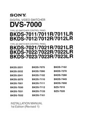 Sony DVS-7000 Installation Manual