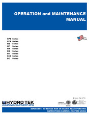Hydro Tek HP series Operation And Maintenance Manual