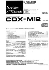 Pioneer CDX-M12 Service Manual