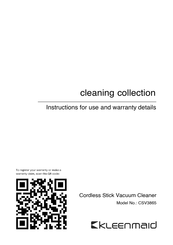 Kleenmaid CSV3865 Instructions For Use And Warranty