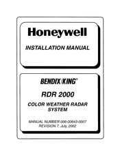 Honeywell BENDIX/KING RDR 2000 Installation Manual