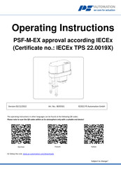 PS Automation PSF-M-EX Operating Instructions Manual