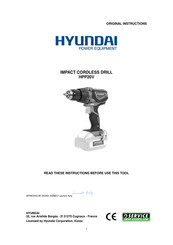 Hyundai HPP20V Original Instructions Manual