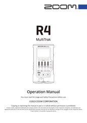 Zoom R4 Operation Manual