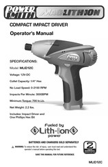 POWER SMITH MLID12C Operator's Manual
