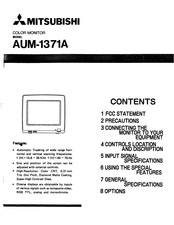 Mitsubishi AUM-1371A Instruction Manual