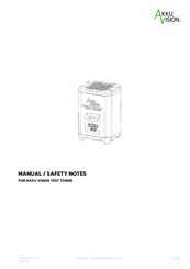 Akku Vision 10077 Manual/Safety Notes