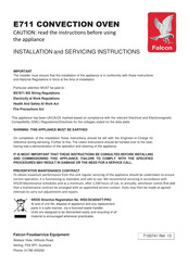 Falcon E711 Installation And Servicing Instruction