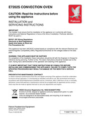 Falcon E7202S Installation And Servicing Instruction