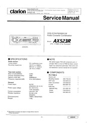 Clarion PE-1736E-A Service Manual