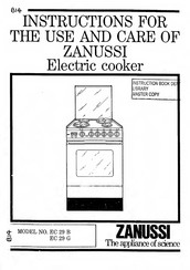 Zanussi EC 29 B Instructions For The Use And Care