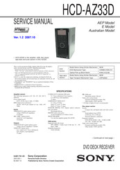 Sony HCD-AZ33D Service Manual