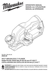 Milwaukee M12 2524-20 Operator's Manual