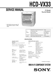 Sony HCD-VX33 Service Manual