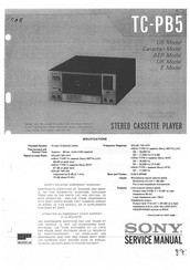 Sony TC-PB5 Service Manual