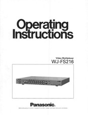 Panasonic WJ-FS216 Operating Instructions Manual