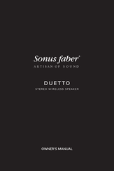 Sonus Faber DUETTO Owner's Manual