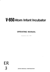 Atom Medical Corporation V-850W Operating Manual
