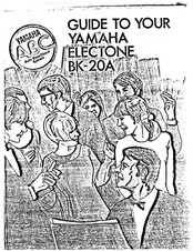 Yamaha Electone BK-20A Owner's Manual