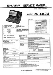 Sharp ZQ-4450M Service Manual