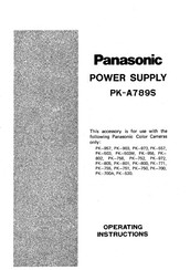 Panasonic PK-A789S Operating Instructions Manual