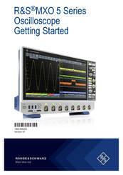 Rohde & Schwarz R&S MXO 5 Series Getting Started