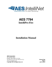 AES IntelliPro Fire 7794 Installation Manual