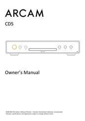 Arcam CD5 Owner's Manual