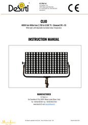 De Sisti Muses of Light CLIO Instruction Manual